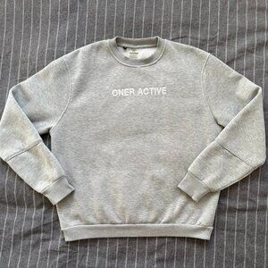Oner Active Classic Lounge Oversized Crew Neck Sweatshirt | Silver Marl - Medium